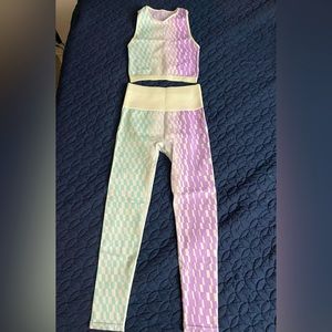 Fabletics Set: Kerri Seamless Crop Tank XS
High-Waisted Seamless Checkered 7/8 S